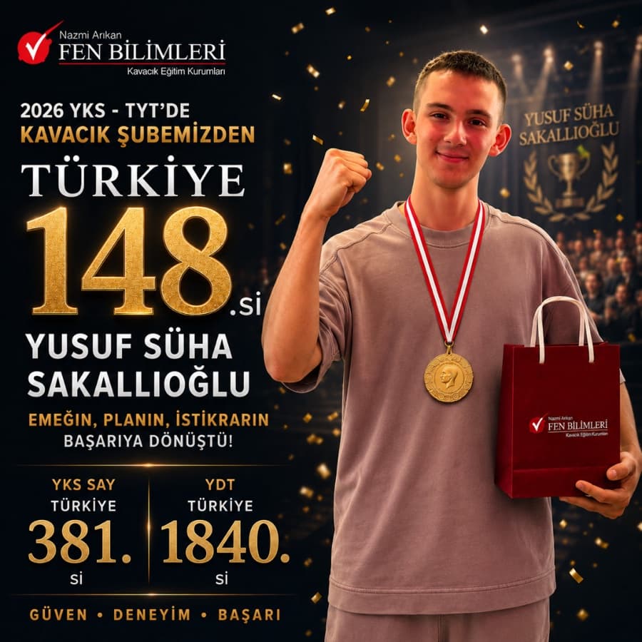 Yusuf Süha Sakallıoğlu — 2026 YKS Türkiye derecesi